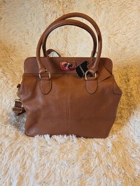 Danier,Tan,  Leather Satchel Handbag
